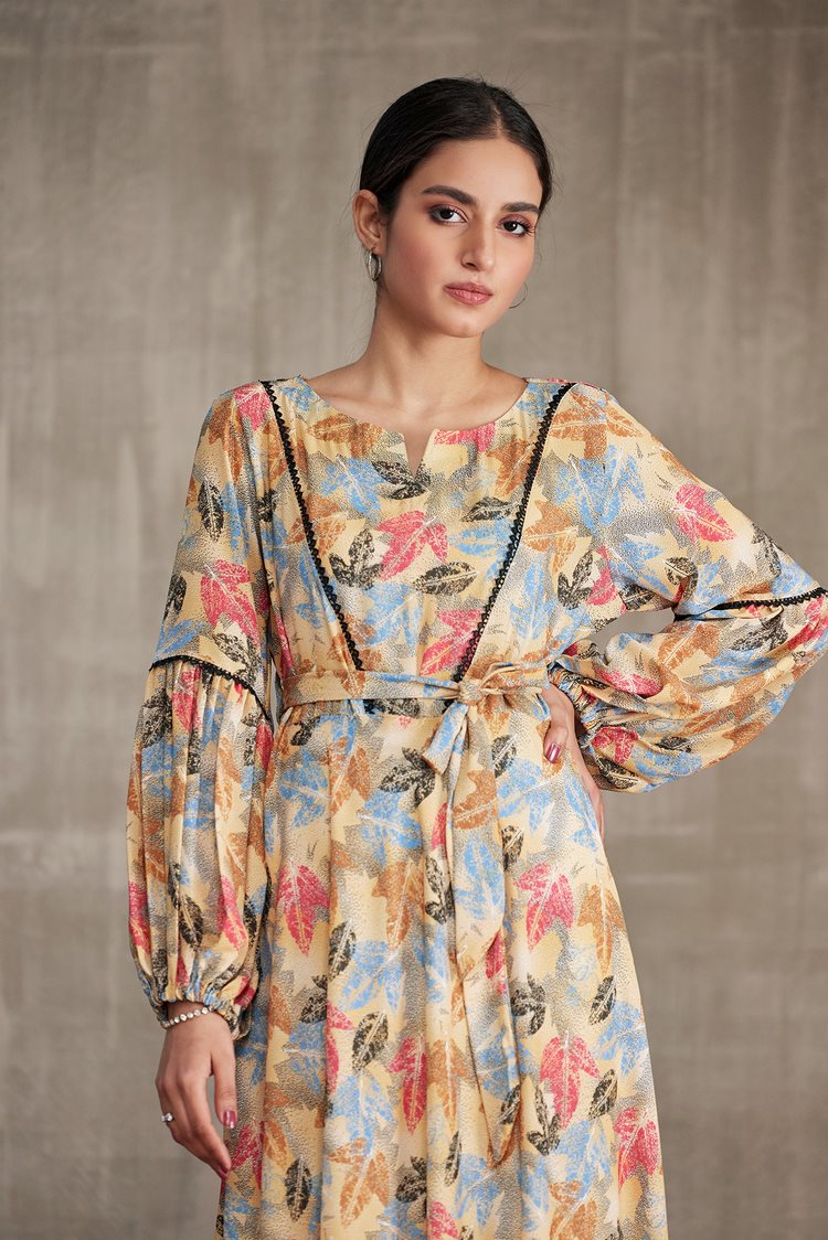 Picture of <!--cai-->Ellena - Western Georgette Dress - Available at Raja Sahib