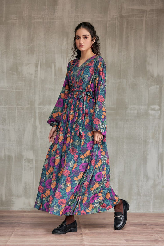Ellena - Western Georgette Dress