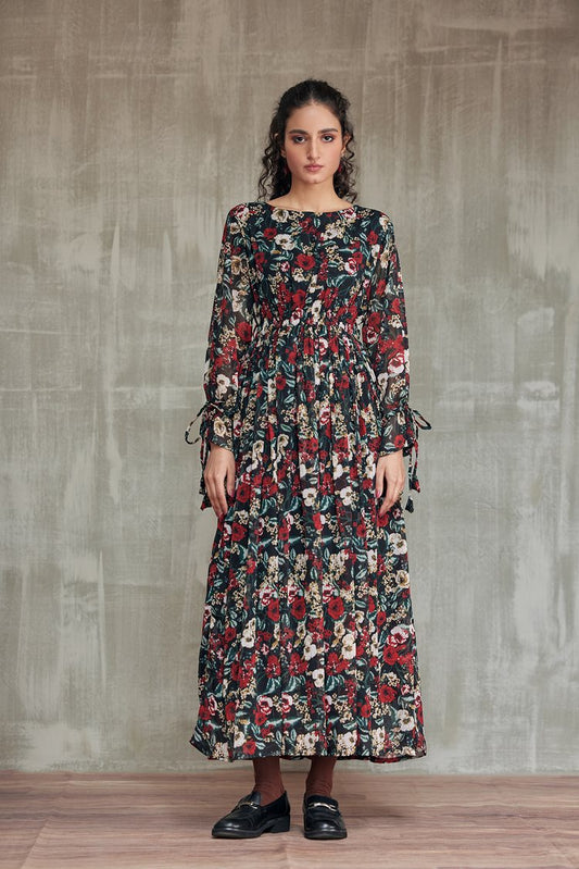 Ellena - Western Georgette Dress