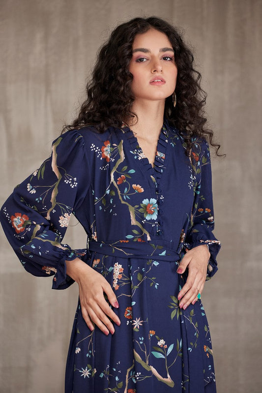 Ellena - Western Georgette Dress
