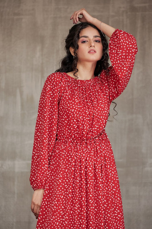 Ellena - Western Georgette Dress