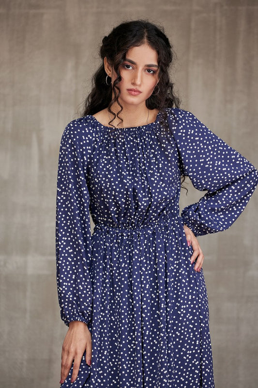 Ellena - Western Georgette Dress