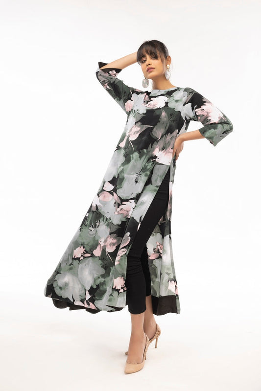 Ellena - Western Georgette Dress