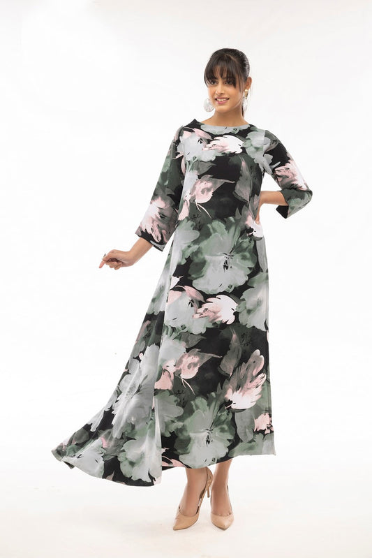 Ellena - Western Georgette Dress