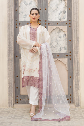 Arwa Zahra - Mehmal Embroidered Collection - AZ005 - Unstitched 