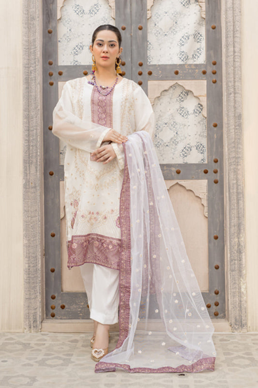 Picture of Arwa Zahra - Mehmal Embroidered Collection - AZ005 - Unstitched - Available at Raja Sahib