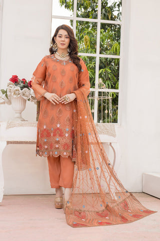 Arwa Zahra - Mehmal Embroidered Collection - AZ008 - Unstitched 