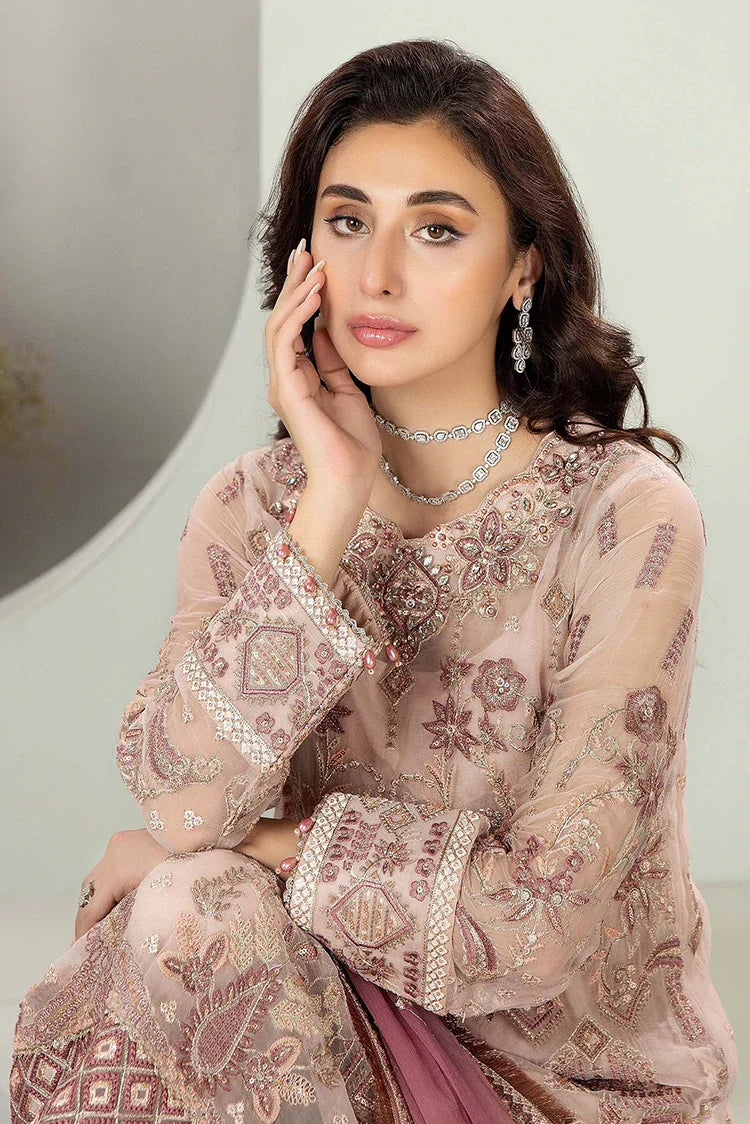 Picture of Adan's Libas - Alyana Semi Formals Chiffon Collection - 4009 - Available at Raja Sahib