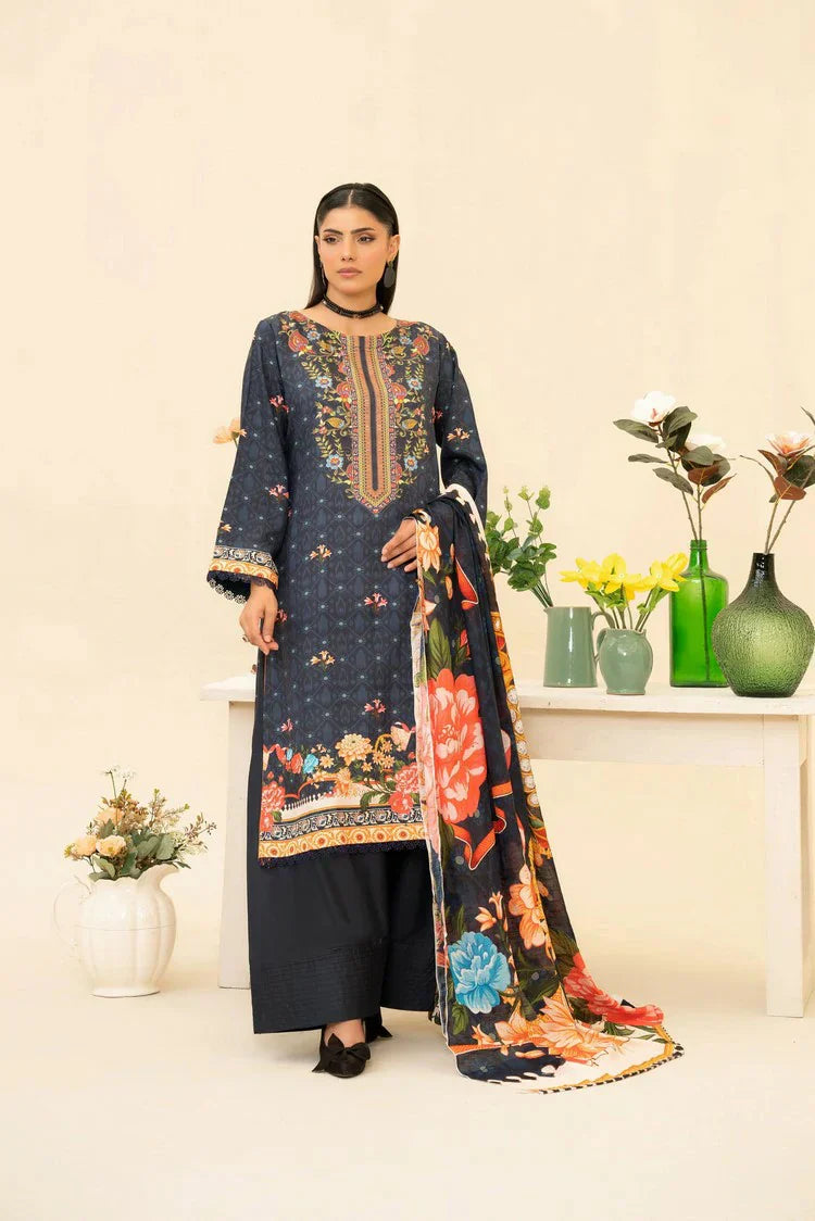 Lala - Lala Vintage Viscose Bana Dora Collection Vol 1 - LS-0411-Royal Depth - Unstitched