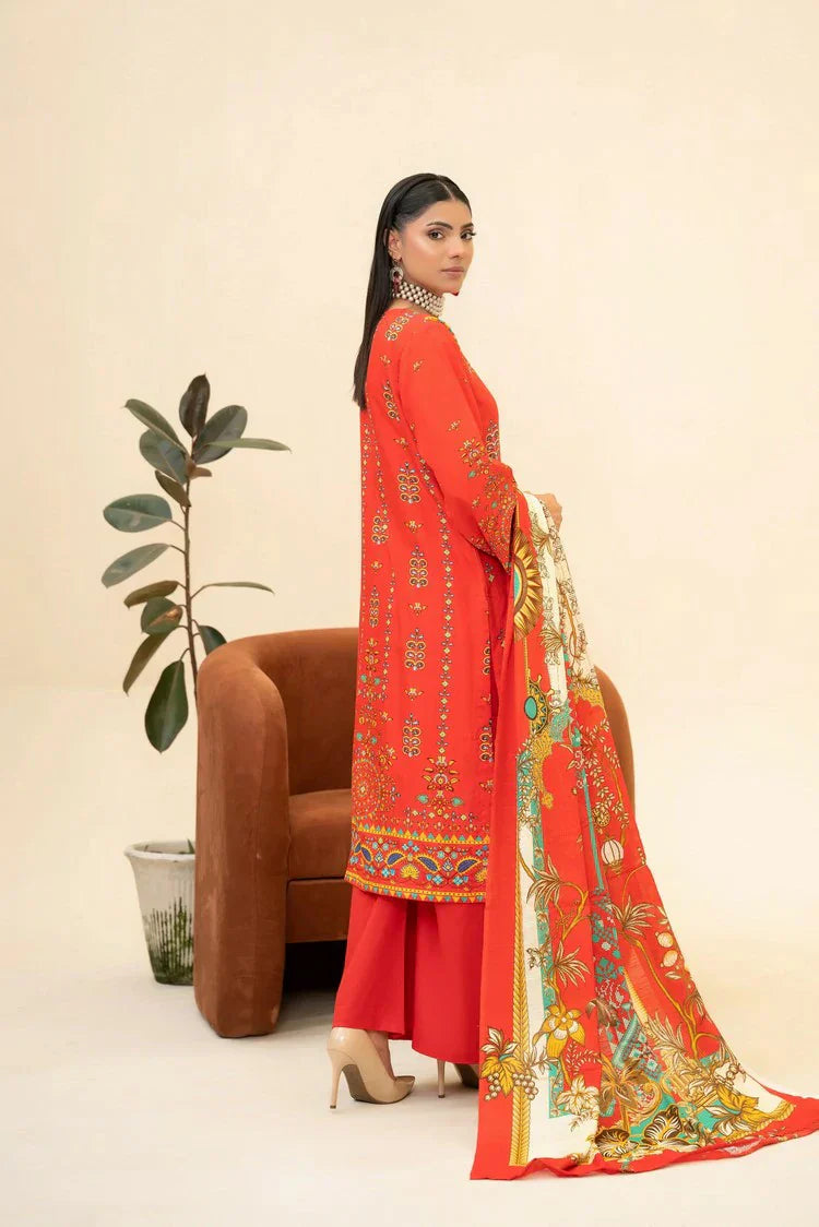 Lala - Lala Vintage Viscose Bana Dora Collection Vol 1 - LS-0412-Ruby Glow - Unstitched