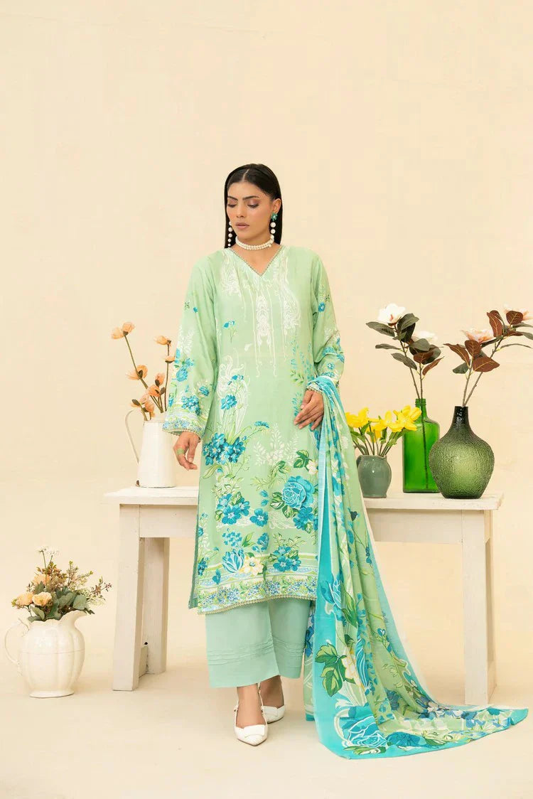 Lala - Lala Vintage Viscose Bana Dora Collection Vol 1 - LS-0413-Jade Whisper - Unstitched