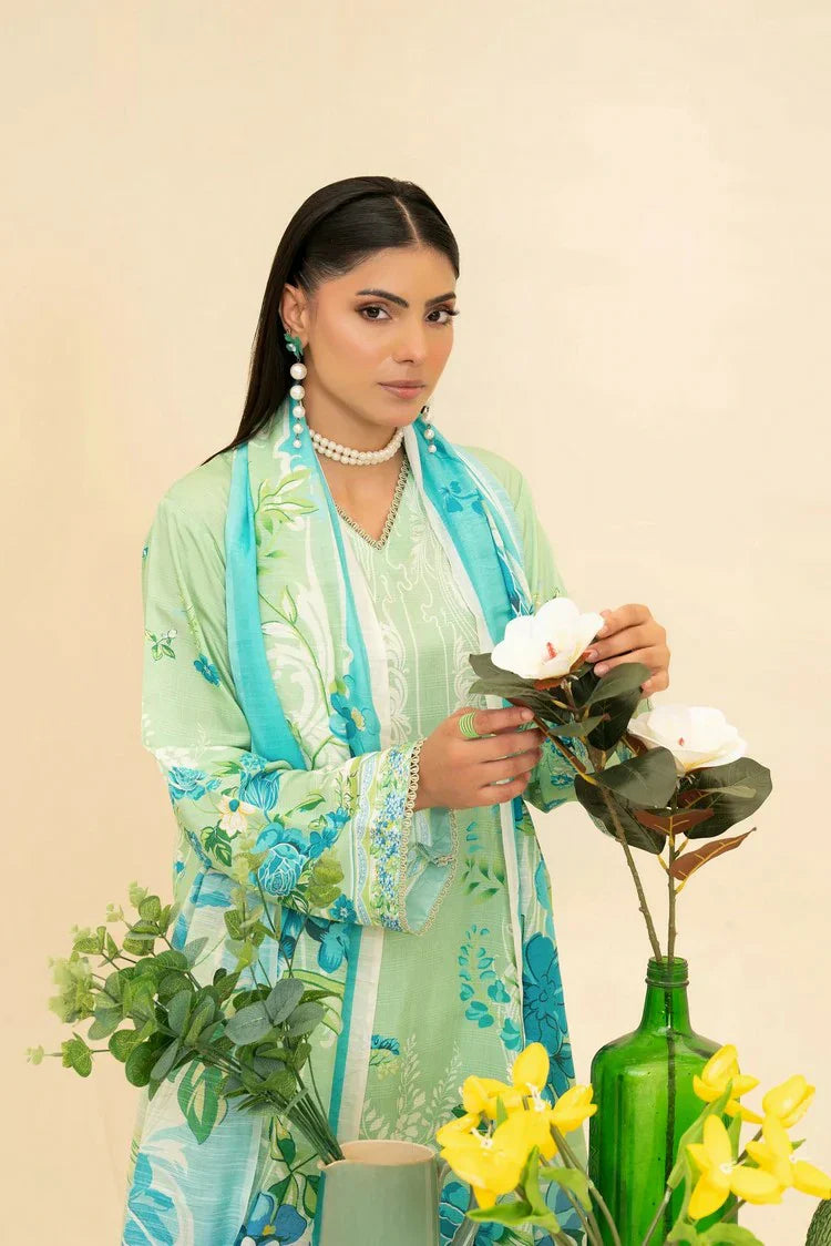 Lala - Lala Vintage Viscose Bana Dora Collection Vol 1 - LS-0413-Jade Whisper - Unstitched