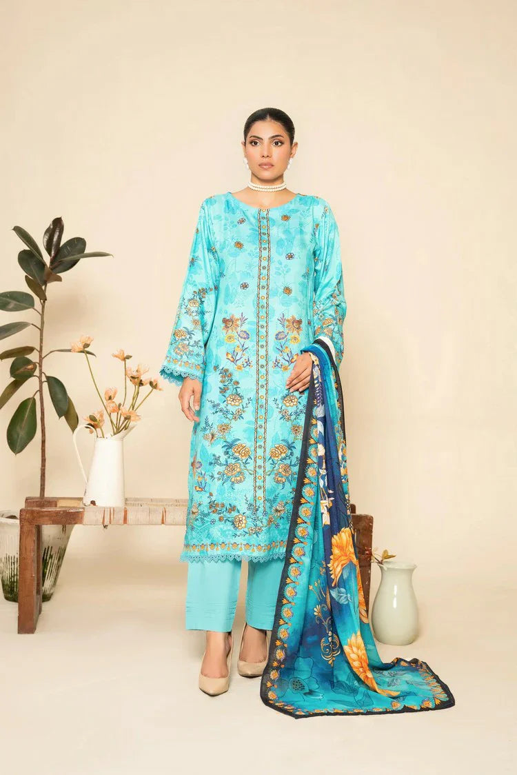 Lala - Lala Vintage Viscose Bana Dora Collection Vol 1 - LS-0417-Crystal Cove - Unstitched