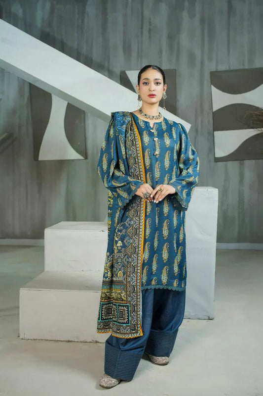 Lala - Sana Samia Winter Slub Collection Vol 1 - LS-0430-Stone Gleam - Unstitched