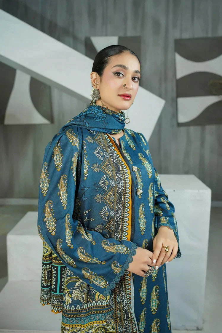 Lala - Sana Samia Winter Slub Collection Vol 1 - LS-0430-Stone Gleam - Unstitched