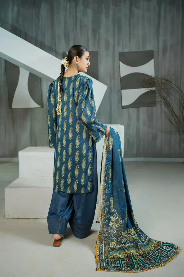Lala - Sana Samia Winter Slub Collection Vol 1 - LS-0430-Stone Gleam - Unstitched