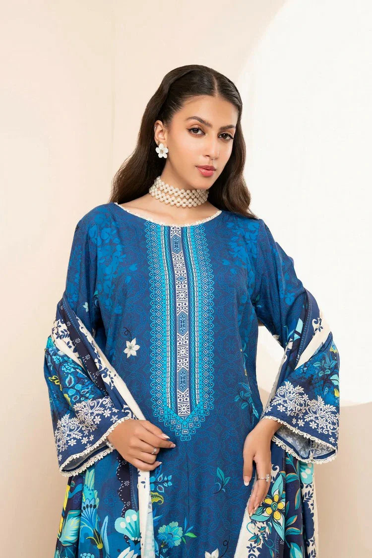 Lala - Mahee Doria Linen Collection Vol 1 - LS-0401-Azure Muse - Unstitched
