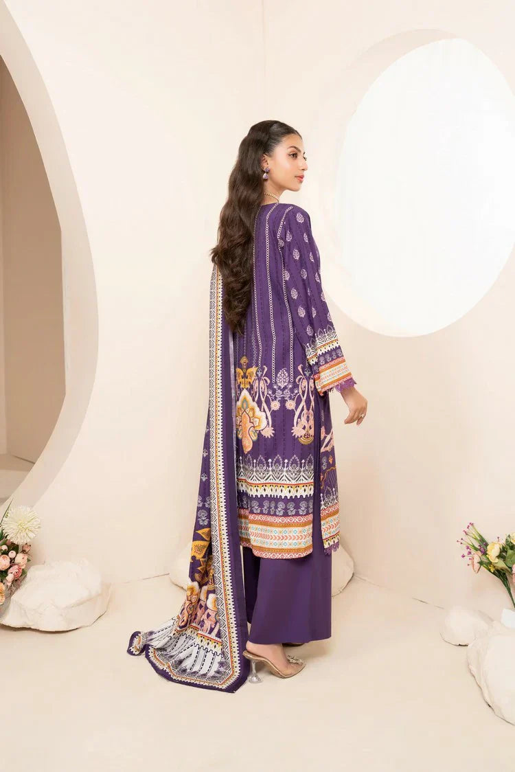 Lala - Mahee Doria Linen Collection Vol 1 - LS-0403-Imperial Violet - Unstitched
