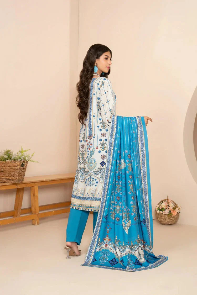 Lala - Mahee Doria Linen Collection Vol 1 - LS-0407-Ice Whisper - Unstitched
