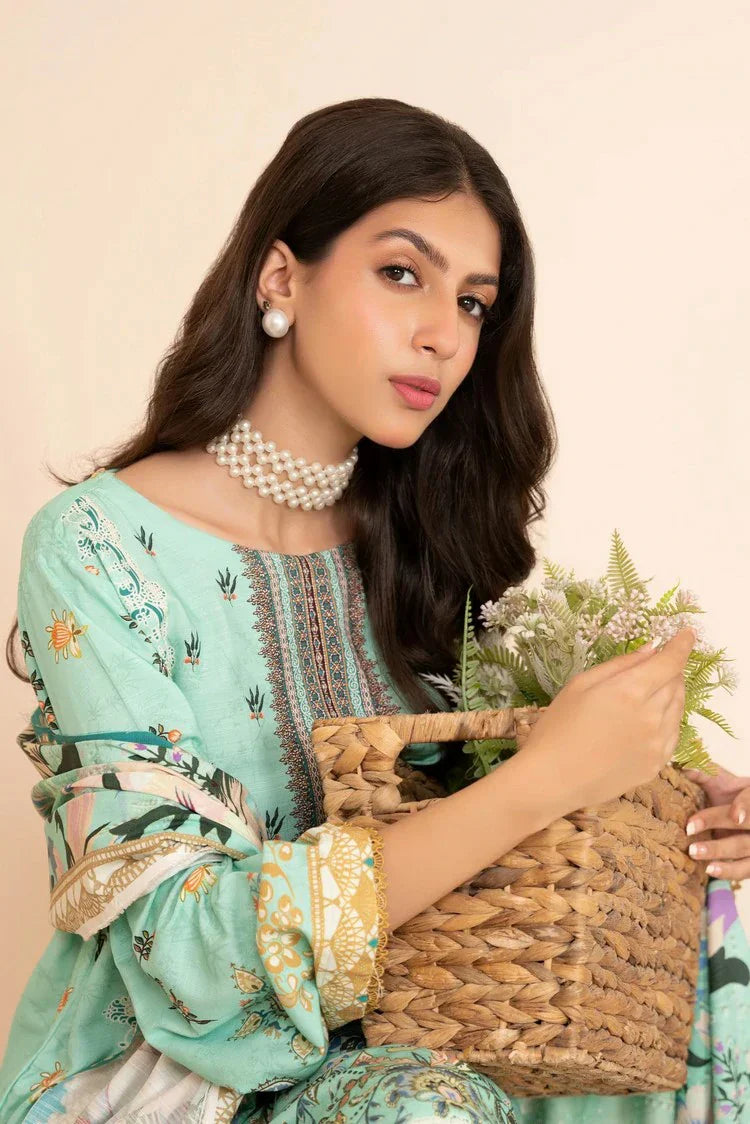 Lala - Mahee Doria Linen Collection Vol 1 - LS-0409-Marine Aura - Unstitched