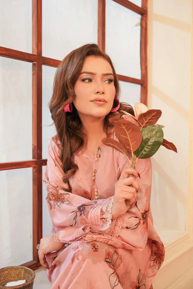 Lala - Sana Samia 2PC Winter Elegant Rod Collection - LS-0436-Fuchsia Glow - Unstitched