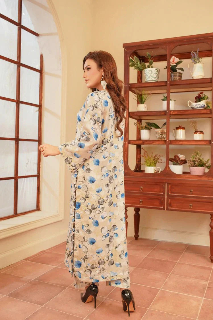 Lala - Sana Samia 2PC Winter Elegant Rod Collection - LS-0438-Moonlit Nude - Unstitched