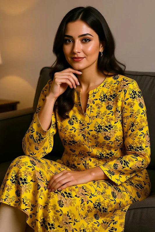 Lala - Blossom 2PC Linen Bana Dora Collection - LS-0392-Honey Haze - Unstitched