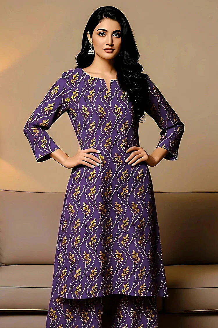 Lala - Blossom 2PC Linen Bana Dora Collection - LS-0394-Cobalt Night - Unstitched