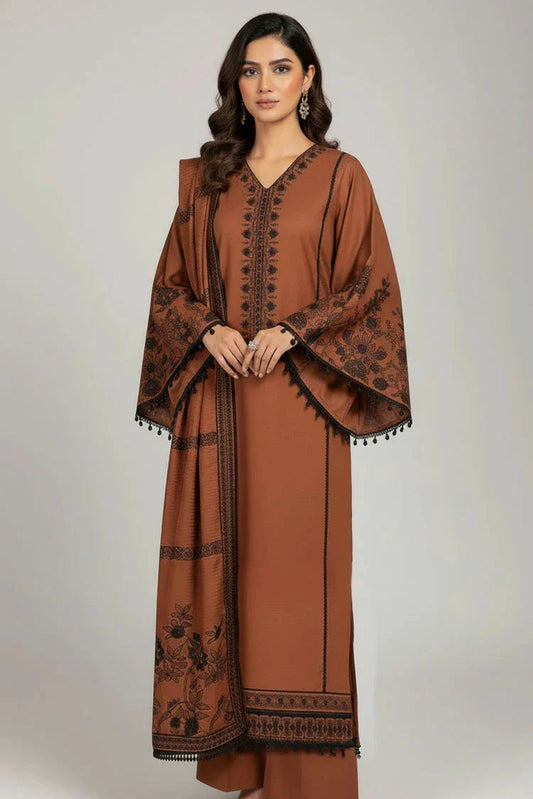 Nawaz Fabrics - Libaas Exclusive Winter Collection - LNF-71 COPPER COIN - Unstitched