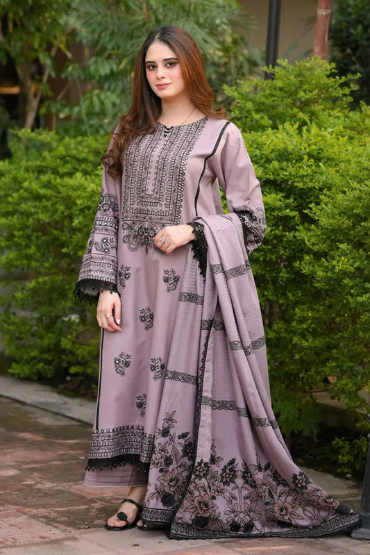 Nawaz Fabrics - Libaas Exclusive Winter Collection - LNF-75 TEA PINK - Unstitched