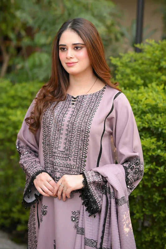 Nawaz Fabrics - Libaas Exclusive Winter Collection - LNF-75 TEA PINK - Unstitched