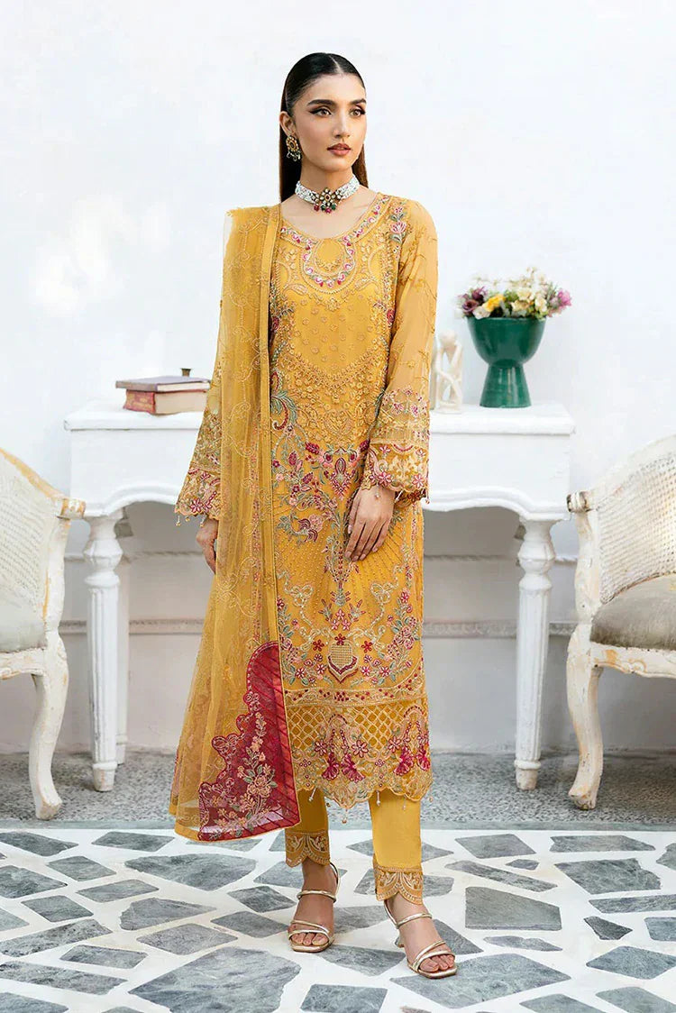 Picture of Ramsha - Chevron Embroidered Chiffon Collection Vol 10 - A-1004 - Unstitched - Available at Raja Sahib