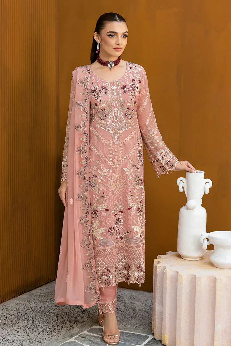 Picture of Ramsha - Chevron Embroidered Chiffon Collection Vol 10 - A-1005 - Unstitched - Available at Raja Sahib