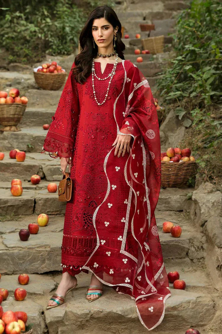 Picture of Sardinia - Floral Forest Luxury Lawn Collection - SR-805 Crimson Bloom - Unstitched - Available at Raja Sahib