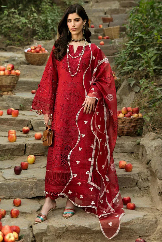 Picture of Sardinia - Floral Forest Luxury Lawn Collection - SR-805 Crimson Bloom - Unstitched - Available at Raja Sahib