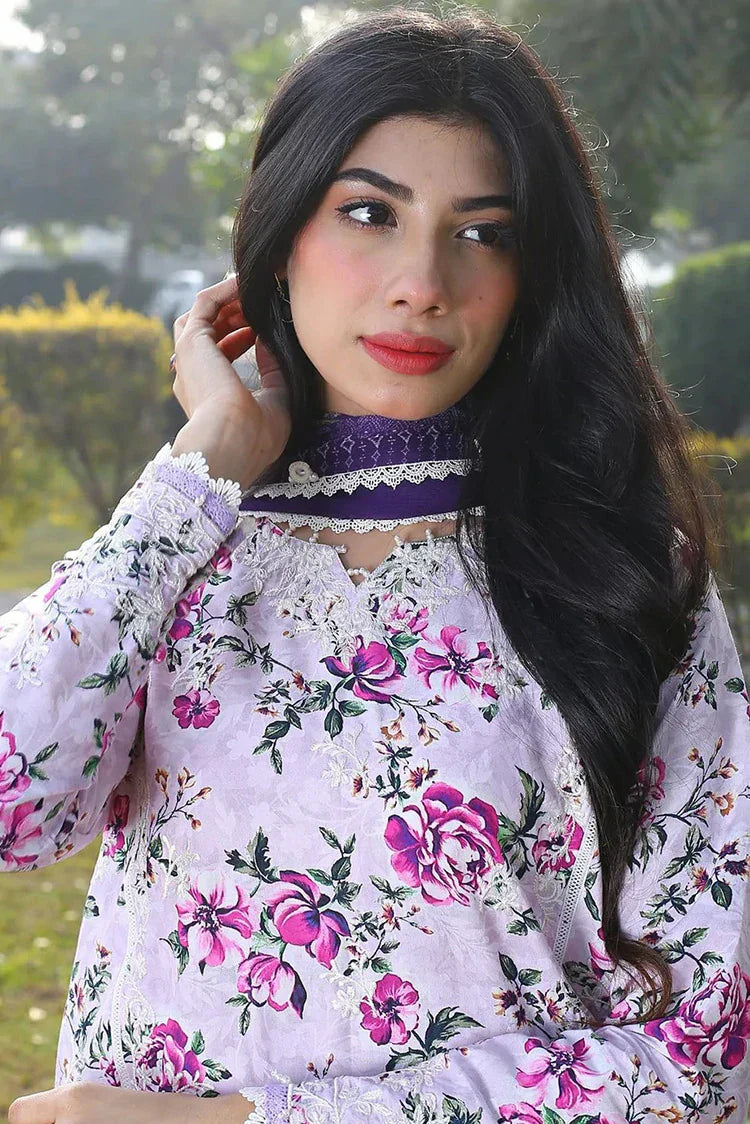 Picture of Zyna - Lawn Collection - 06 Sia - Unstitched - Available at Raja Sahib