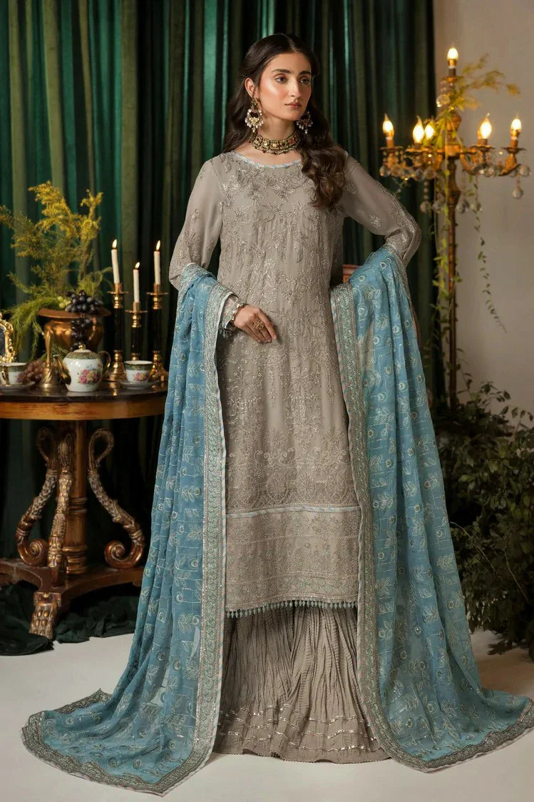 Picture of House of Nawab - Gulmira Luxury Chiffon Collection - 08 EBNAAH - Unstitched - Available at Raja Sahib