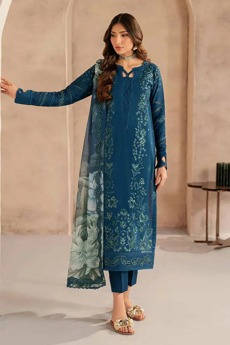 Picture of Zarif - Chikankari Lawn Collection - UNST-LWN-03 MEHMER - Unstitched - Available at Raja Sahib