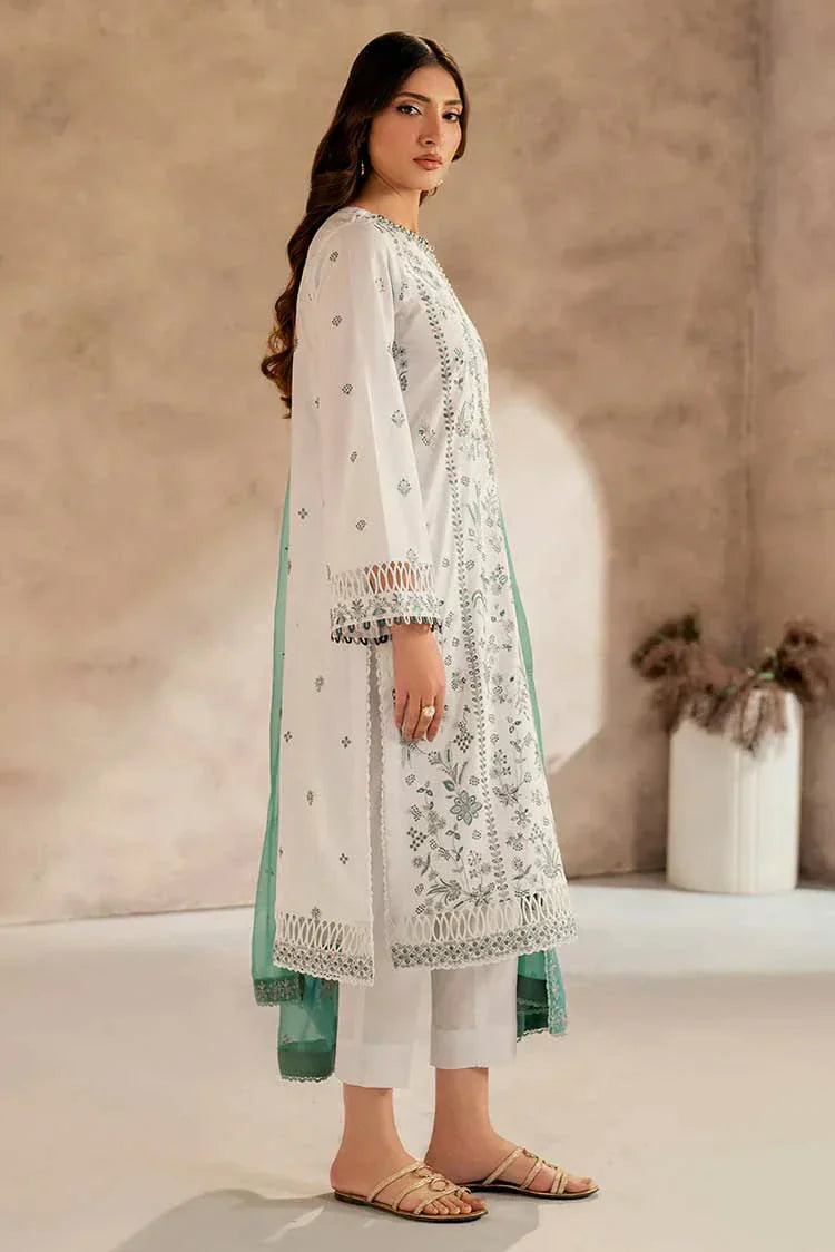 Picture of Zarif - Chikankari Lawn Collection - UNST-LWN-05 SEMIL - Unstitched - Available at Raja Sahib