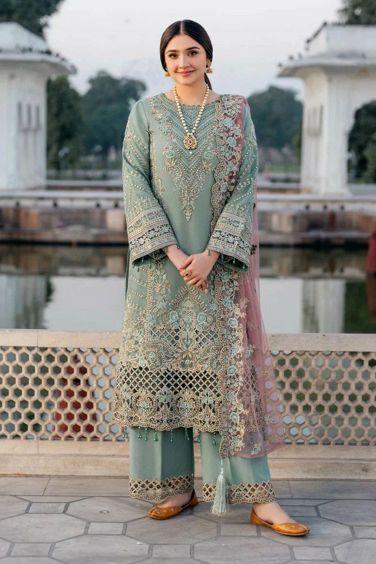 Picture of Imrozia - Meeras Luxury Eid Collection - I-221 ZAMURD - Unstitched - Available at Raja Sahib