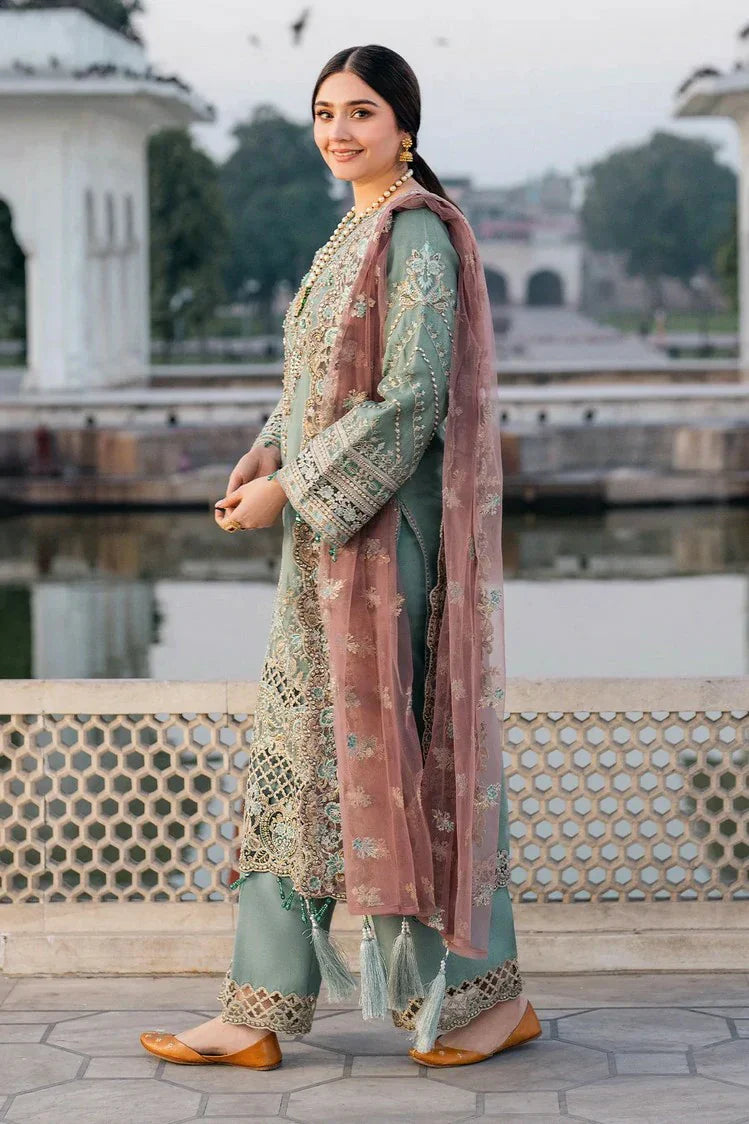 Picture of Imrozia - Meeras Luxury Eid Collection - I-221 ZAMURD - Unstitched - Available at Raja Sahib