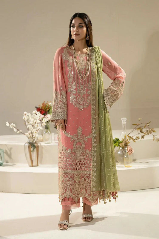 Picture of Imrozia - Nisha Eid Luxury Chiffon Edit - M-82 NURAH - Unstitched - Available at Raja Sahib