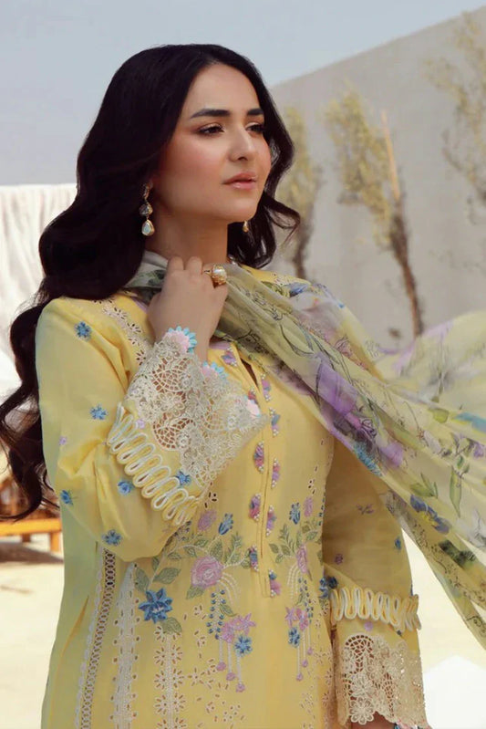 Picture of Gulmina - Luxury Lawn Collection - 02 Daffodils - Unstitched - Available at Raja Sahib