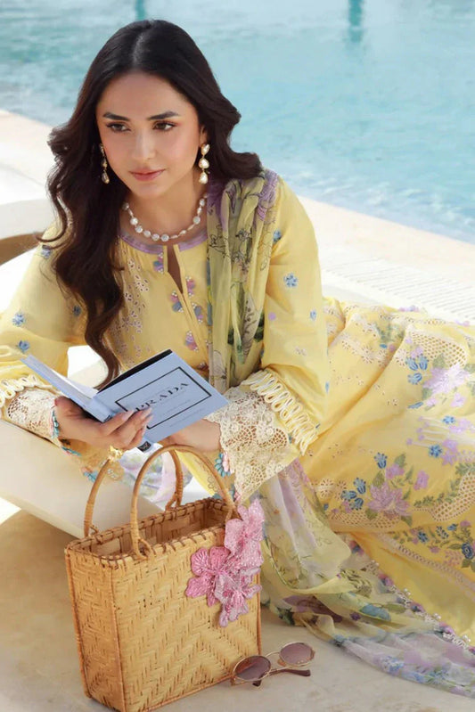 Picture of Gulmina - Luxury Lawn Collection - 02 Daffodils - Unstitched - Available at Raja Sahib
