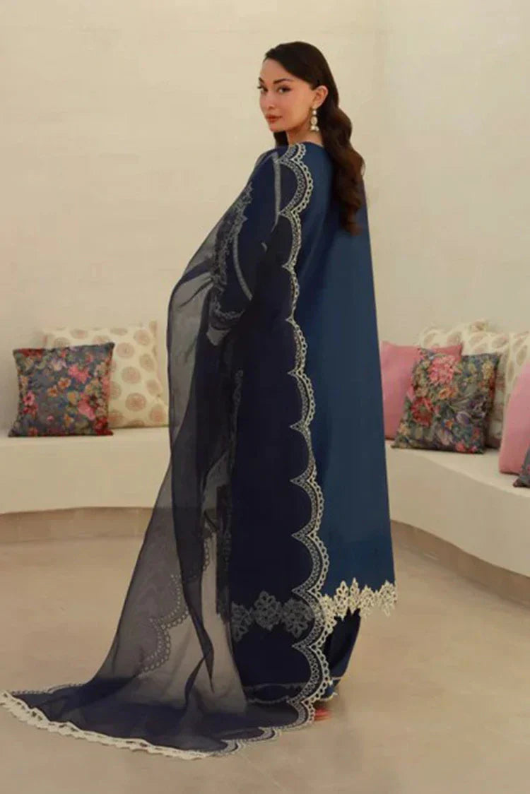 Picture of Gulmina - Luxury Lawn Collection - 04 Blue Orchid - Unstitched - Available at Raja Sahib