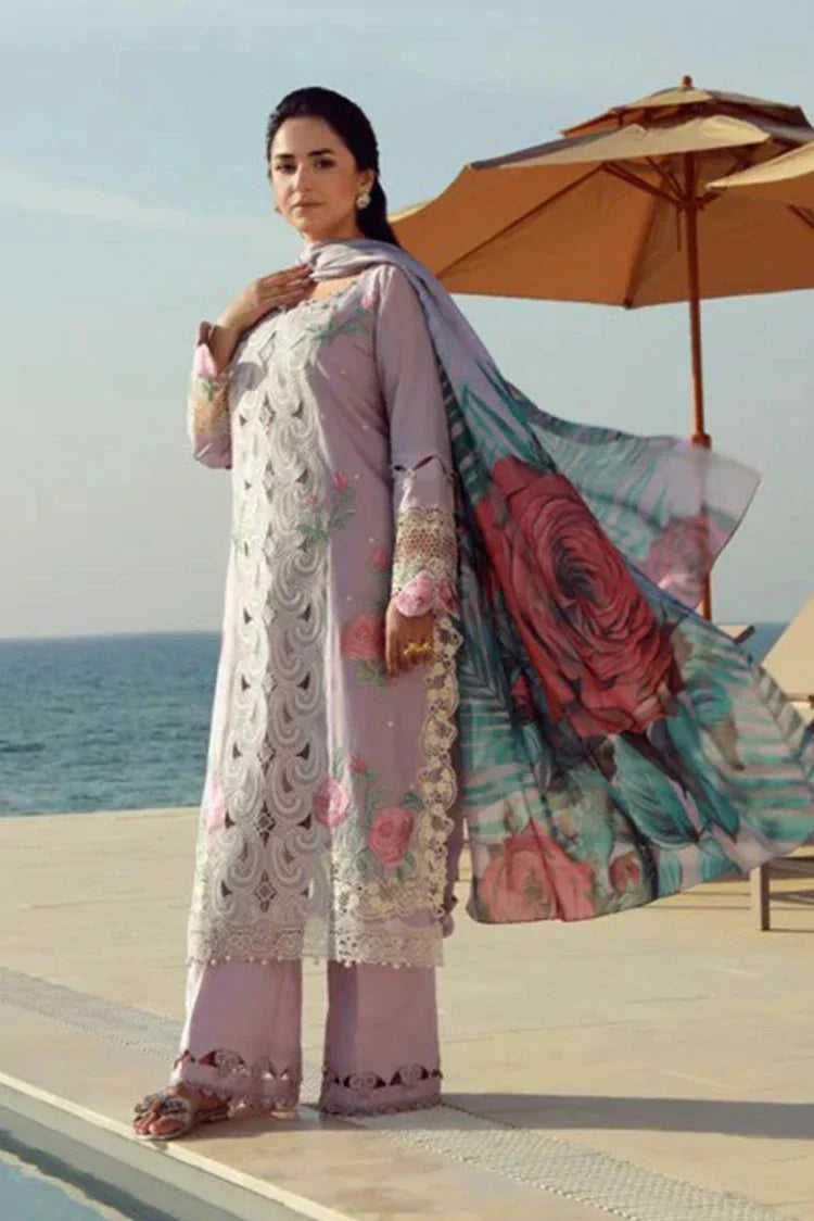 Picture of Gulmina - Luxury Lawn Collection - 05 Muave Magic - Unstitched - Available at Raja Sahib