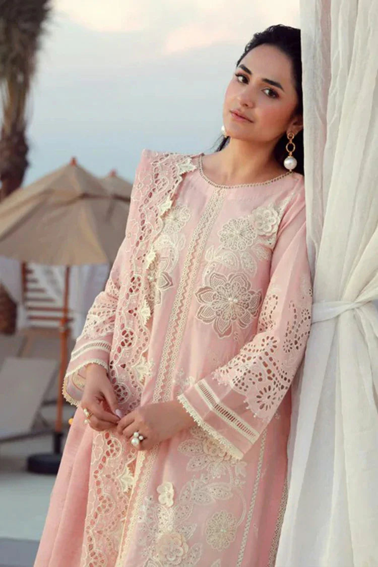 Picture of Gulmina - Luxury Lawn Collection - 07 Pink Lilly - Unstitched - Available at Raja Sahib