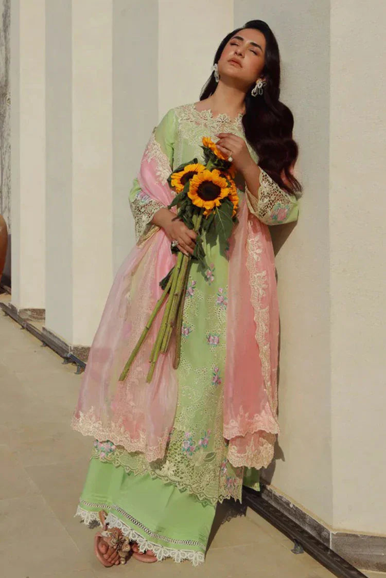 Picture of Gulmina - Luxury Lawn Collection - 08 Gardenia - Unstitched - Available at Raja Sahib