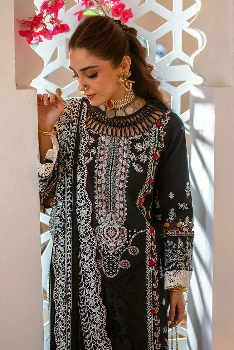 Picture of Hijab Omer - Sajna Luxury Festive Lawn Collection - 10 Raya - Unstitched - Available at Raja Sahib