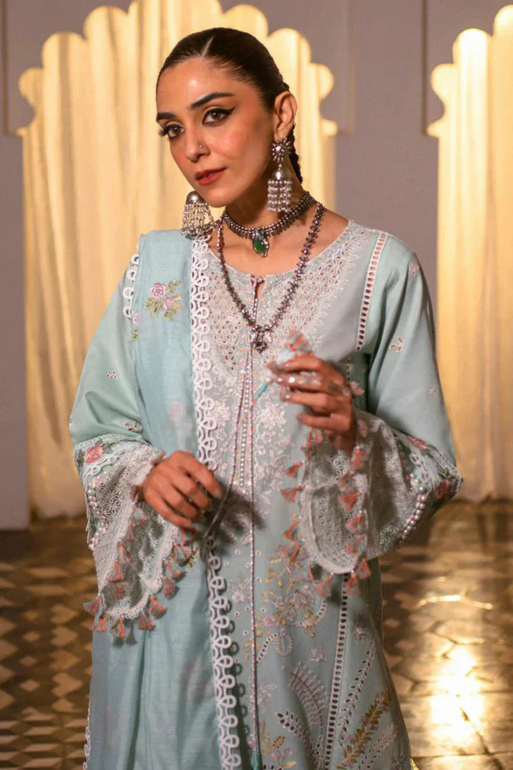 Picture of Hijab Omer - Sajna Luxury Festive Lawn Collection - 01 Ersa - Unstitched - Available at Raja Sahib